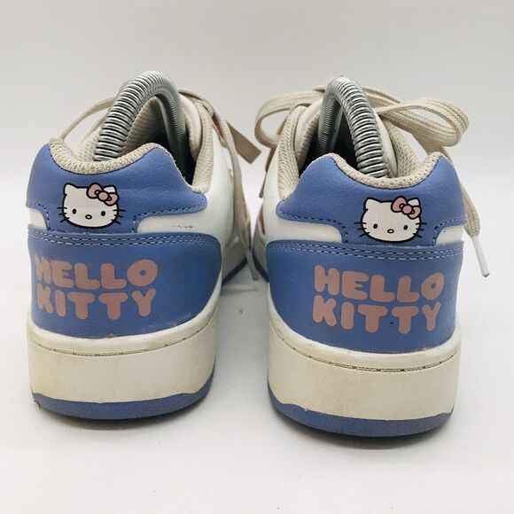 Hello Kitty Casual Court Sneakers by Sanrio Women's 8 White Pink Blue Limited - Picture 4 of 11